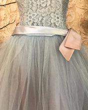 Load image into Gallery viewer, Darling 1950’s vintage birds egg blue tulle and lace gown