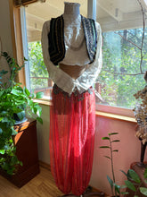 Load image into Gallery viewer, 1970’s 1980’s Vintage Magana Baptiste Lurex Chiffon and Sequin Harem Pants