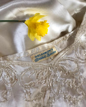 Load image into Gallery viewer, 1930’s 1940’s vintage platinum liquid satin wedding gown