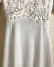 Load image into Gallery viewer, Beautiful 1970's vintage smocked white voile dress by Jody T