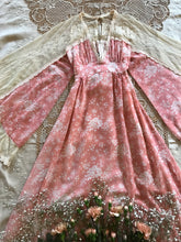 Load image into Gallery viewer, Beautiful 1960’s vintage black label Angel Sleeve Gunne Sax maxi dress