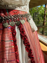 Load image into Gallery viewer, 1970’s 1980’s Vintage Magana Baptiste Lurex Striped Chiffon and Sequin Costume Skirt