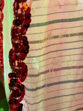 Load image into Gallery viewer, 1970’s 1980’s Vintage Magana Baptiste Lurex Striped Chiffon and Sequin Costume Skirt