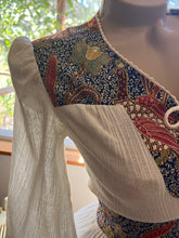 Load image into Gallery viewer, 1970’s vintage crepe and batik cotton dress by Vicky Vaughn