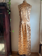Load image into Gallery viewer, Fantastic 1960’s Vintage Snakeskin Satin Hostess Gown by Fifth Avenue Robes