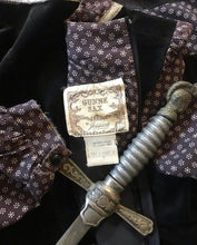 Load image into Gallery viewer, Authentic 1970’s Vintage Black Calico and Velveteen Gunne Sax Dress