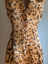 Load image into Gallery viewer, Fantastic 1960’s Vintage Snakeskin Satin Hostess Gown by Fifth Avenue Robes