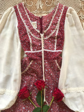 Load image into Gallery viewer, Beautiful 1970's vintage Winter Berry Calico Gunne Sax dress