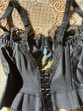 Load image into Gallery viewer, Designer 1960’s vintage Oleg Cassini Bustier Longline Bra and Garter Belt Set