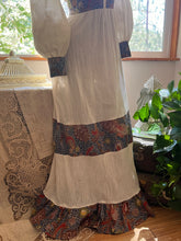 Load image into Gallery viewer, 1970’s vintage crepe and batik cotton dress by Vicky Vaughn