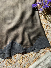 Load image into Gallery viewer, Amazing 1930’s Dark Chocolate Brown Silk Bias Cut Half Slip