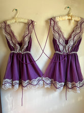 Load image into Gallery viewer, 1970’s Vintage Amethyst Purple Nylon Babydoll Chemise by Pride ‘N’ Joi of California