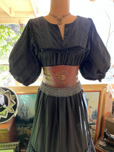 Load image into Gallery viewer, Outrageous 1970’s Vintage Black Cotton Ruffle Dress by Fernando Huertas