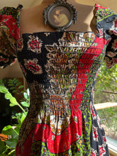 Load image into Gallery viewer, Incredible 1970’s Vintage Smocked Floral Calico Dress