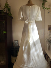 Load image into Gallery viewer, 1970’s Vintage Dreamy Ivory Crepe Flutter Sleeve Maxi dress
