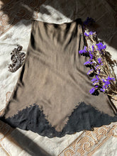Load image into Gallery viewer, Amazing 1930’s Dark Chocolate Brown Silk Bias Cut Half Slip