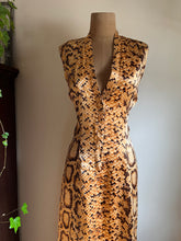 Load image into Gallery viewer, Fantastic 1960’s Vintage Snakeskin Satin Hostess Gown by Fifth Avenue Robes