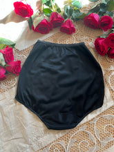 Load image into Gallery viewer, Authentic 1960’s vintage Kayser Black Nylon Pillow Tab Granny Panties