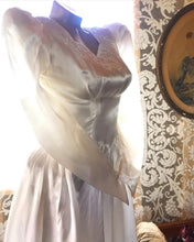 Load image into Gallery viewer, 1930’s 1940’s vintage platinum liquid satin wedding gown