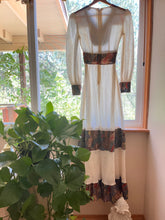 Load image into Gallery viewer, 1970’s vintage crepe and batik cotton dress by Vicky Vaughn