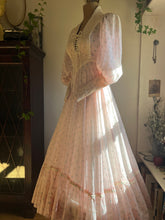 Load image into Gallery viewer, 1960’s Vintage Flocked Voile Gunne Sax Dress