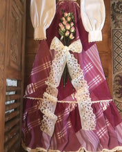 Load image into Gallery viewer, 1970’s vintage burgundy plaid dress by Vicky Vaughn