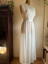 Load image into Gallery viewer, 1950’s Vintage White Nylon and Eyelet Lace Nightgown by Carters