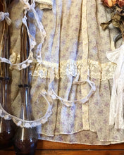 Load image into Gallery viewer, Sheer 1970’s vintage floral voile Gunne Sax midi dress