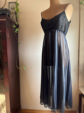 Load image into Gallery viewer, Authentic 1970’s vintage black nightgown by Lucie Ann for Claire Sandra