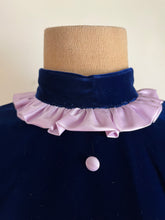 Load image into Gallery viewer, Sale~ Gorgeous 1960’s Vintage Cobalt Blue Velvet Maxi Dress