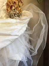 Load image into Gallery viewer, 1970's Vintage White Satin and Lace Sweetheart Dress