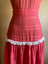 Load image into Gallery viewer, 1950’s Vintage Sheer Cotton and Lace dress by Vicky Vaughn Juniors