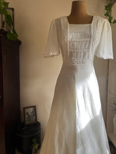 Load image into Gallery viewer, 1970’s Vintage Dreamy Ivory Crepe Flutter Sleeve Maxi dress