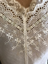 Load image into Gallery viewer, Antique Victorian embroidered eyelet corset cover