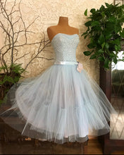 Load image into Gallery viewer, Darling 1950’s vintage birds egg blue tulle and lace gown