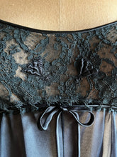 Load image into Gallery viewer, Authentic 1970’s vintage black nightgown by Lucie Ann for Claire Sandra