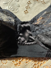 Load image into Gallery viewer, Perfect 1950’s Vintage Black Satin Bullet Bra - Flexaire by Flexees