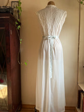 Load image into Gallery viewer, 1950’s Vintage White Nylon and Eyelet Lace Nightgown by Carters