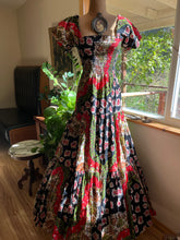 Load image into Gallery viewer, Incredible 1970’s Vintage Smocked Floral Calico Dress