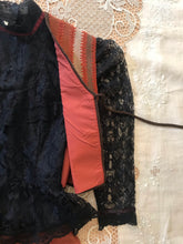 Load image into Gallery viewer, Authentic 1980’s vintage black lace Gunne Sax blouse