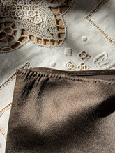 Load image into Gallery viewer, Amazing 1930’s Dark Chocolate Brown Silk Bias Cut Half Slip