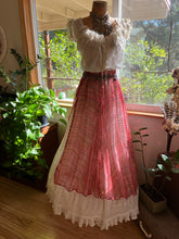 Load image into Gallery viewer, 1970’s 1980’s Vintage Magana Baptiste Lurex Striped Chiffon and Sequin Costume Skirt