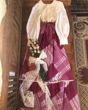 Load image into Gallery viewer, 1970’s vintage burgundy plaid dress by Vicky Vaughn