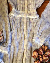Load image into Gallery viewer, Sheer 1970’s vintage floral voile Gunne Sax midi dress