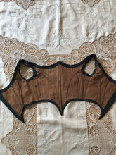 Load image into Gallery viewer, Antique Mourning black silk Swiss waist bodice