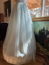 Load image into Gallery viewer, 1970’s Vintage Ice Blue Striped Voile Dress by Roberta