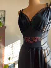 Load image into Gallery viewer, Amazing 1950’s Vintage Black Nightgown