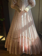 Load image into Gallery viewer, 1960’s Vintage Flocked Voile Gunne Sax Dress
