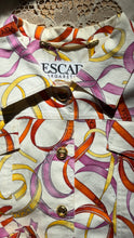 Load image into Gallery viewer, Vintage Escada Ribbon Print Jean Jacket and Pants Set

