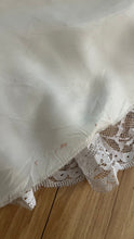 Load image into Gallery viewer, Incredible 1980’s Vintage White Satin and Tiered Lace Strapless Dream Dress
